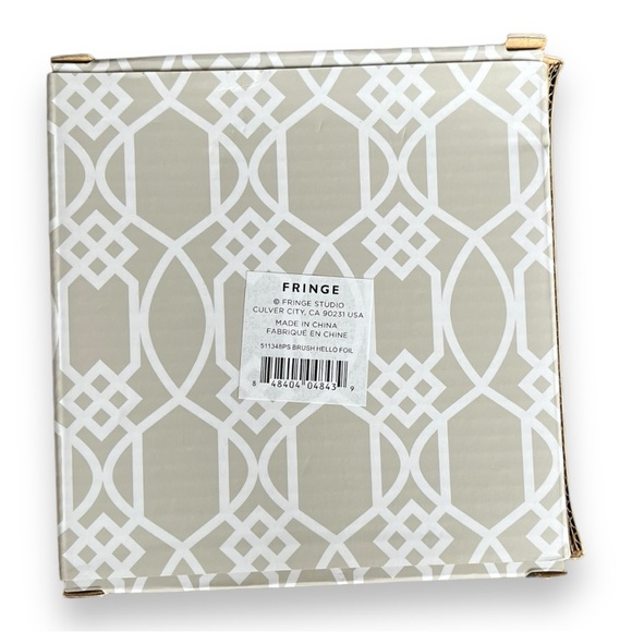 Fringe Studio “Hello Beautiful” Small Glass Trinket Dish Tray Blue & Gold Leaf - Picture 5 of 8